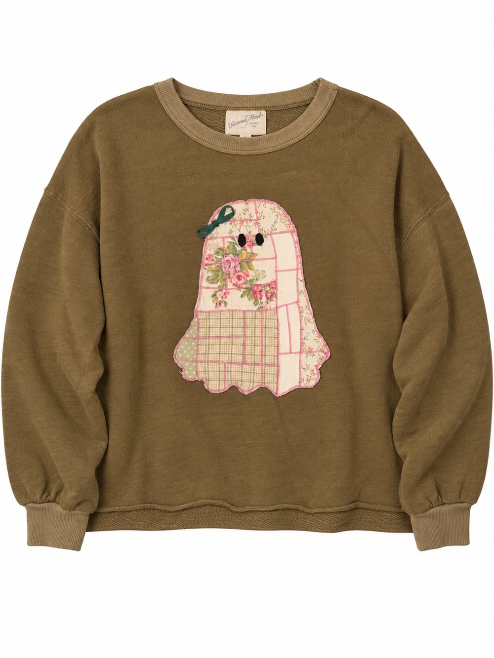 Handmade Quilted Ghost Appliqué on a Universal Threads Sweatshirt Size Large